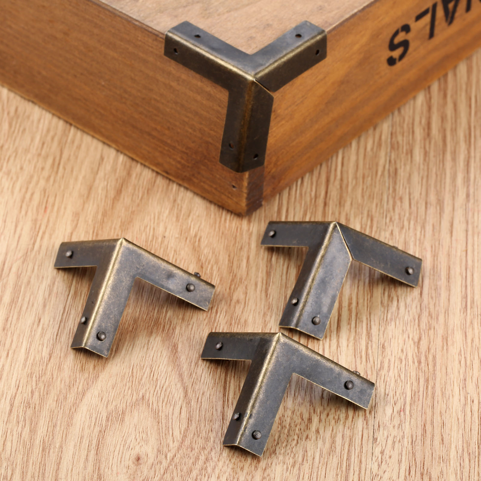 Furniture Hardware Decorative - DRELD 4Pcs 골동품 청동 코너 보호기