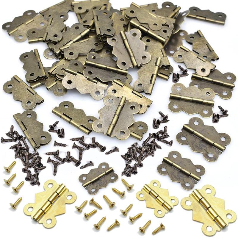 Furniture Hardware Antique - 10/20개 나사가 있는 힌지, 버터플라이 버트