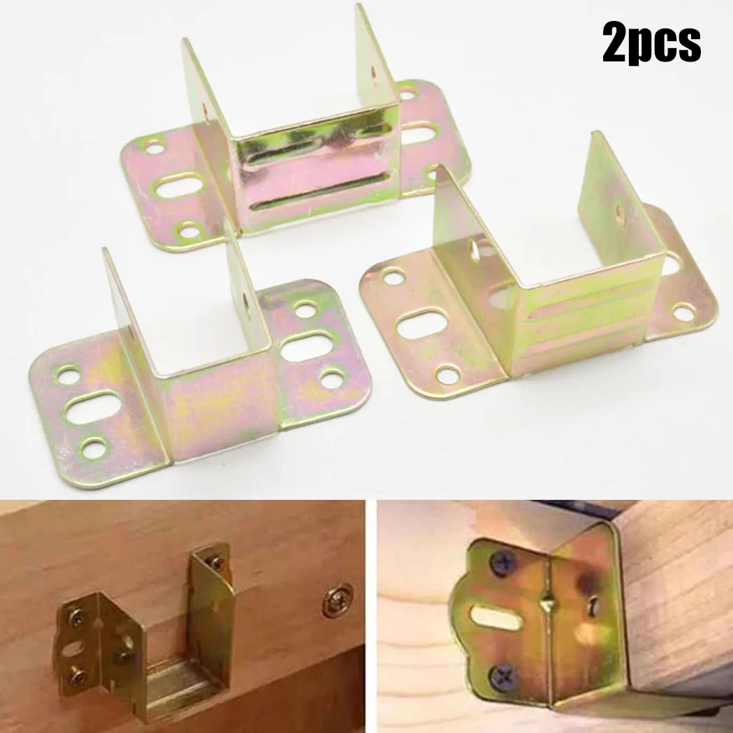 Furniture Hardware Replacement Parts - 2pcs U 모양의 금속 침대 브래킷