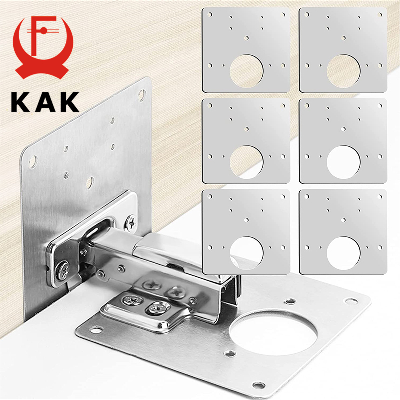 Furniture Hardware Repair - KAK 8pcs 힌지 수리 플레이트 닦았