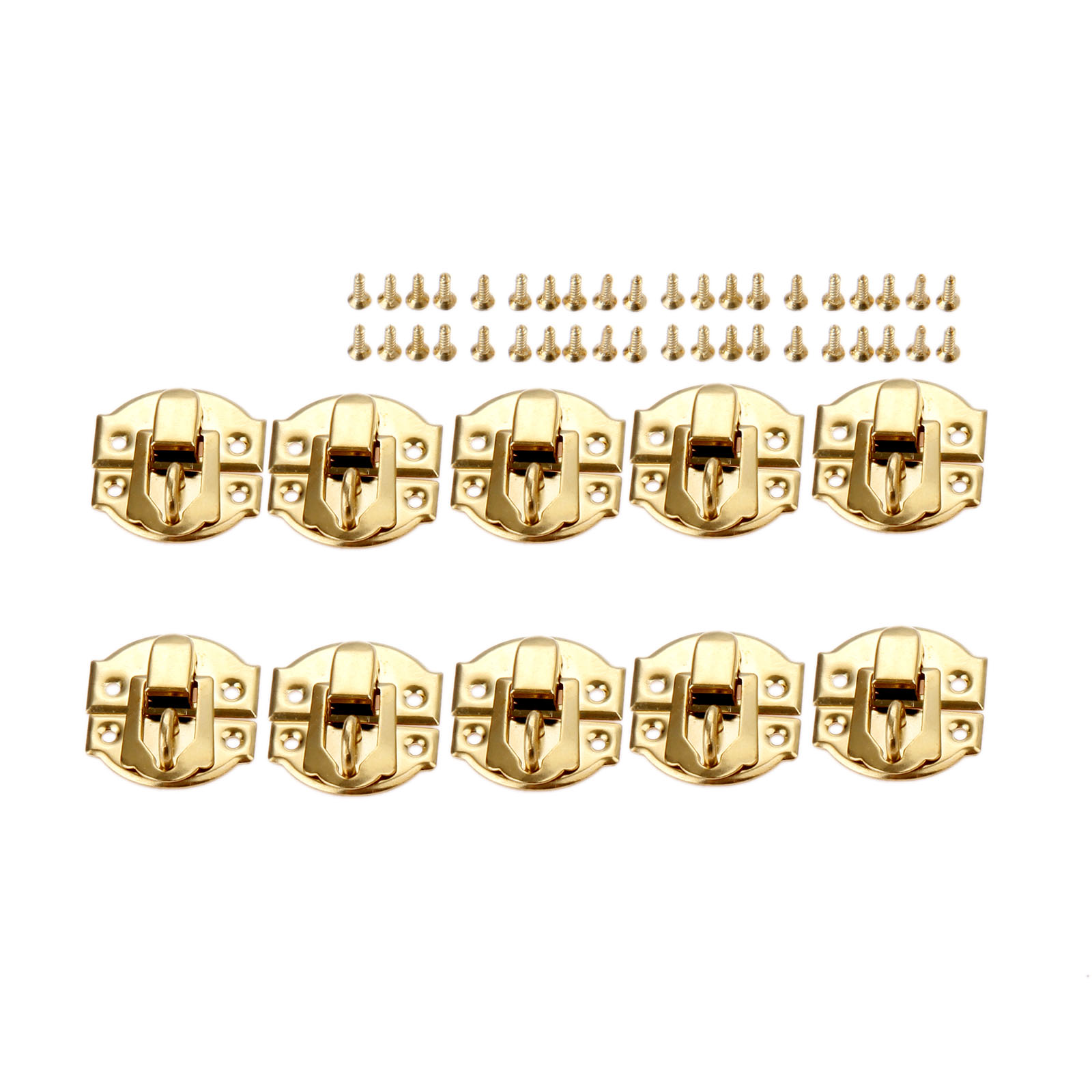Furniture Hardware Decorative - 10개입 골든 박스 래치 클라스프 나사