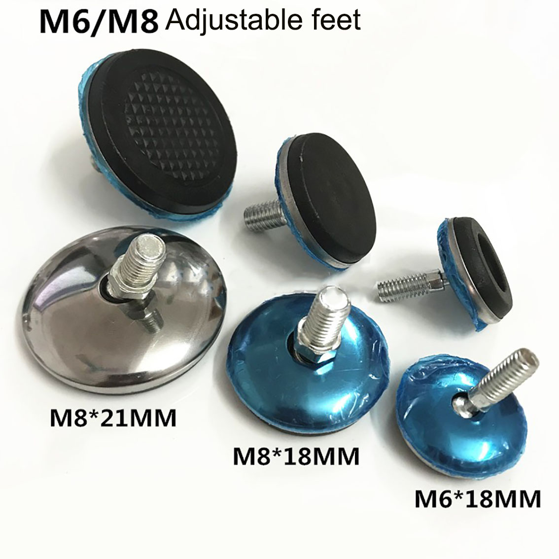 Furniture Hardware Feet - M6 M8 조절식 발패드 직경 28mm