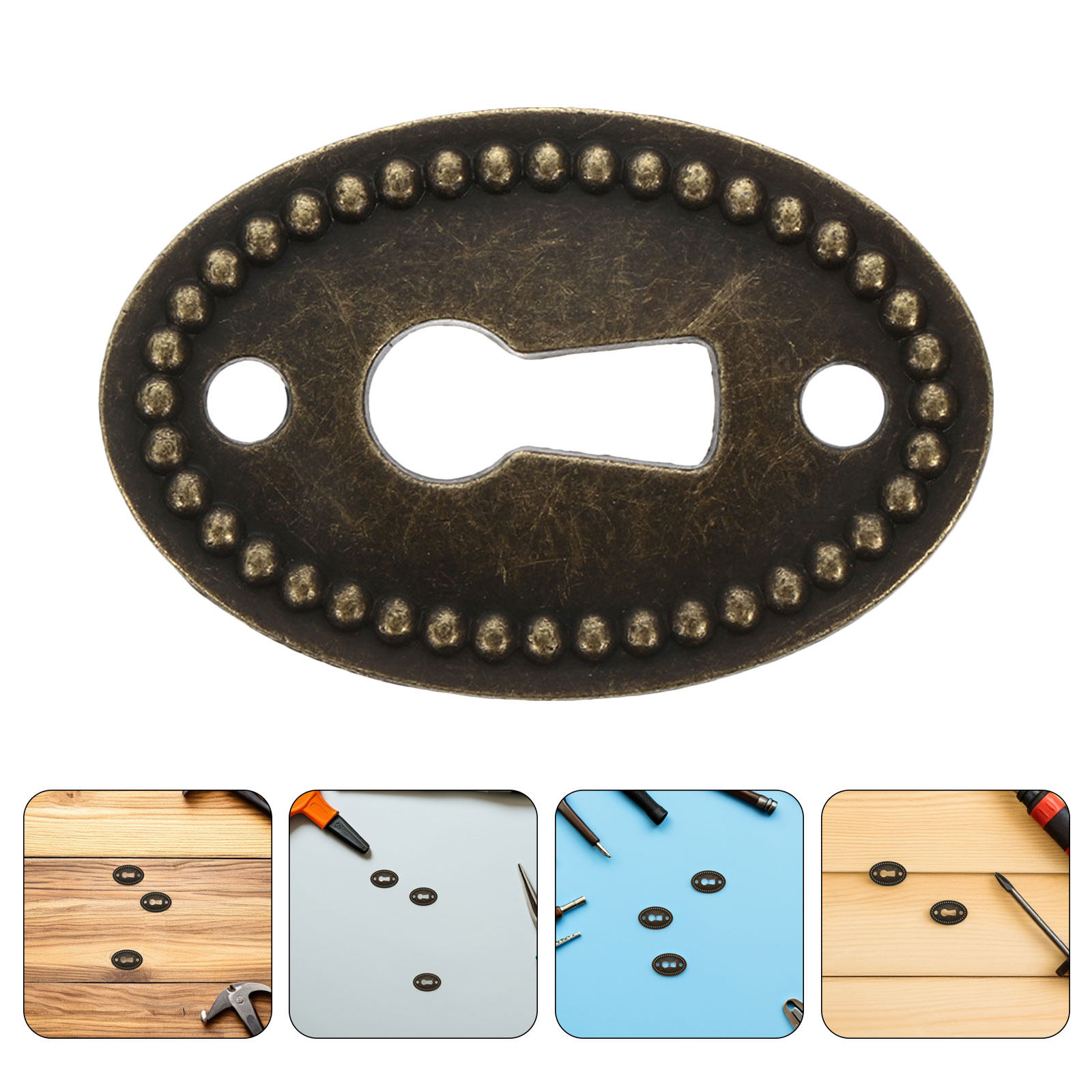 Furniture Hardware Decorative - 16Pcs 아연 합금 빈티지 타원형 열쇠