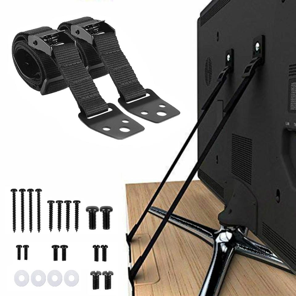 Furniture Hardware Manufacturer - 2팩 조절 가능한 TV 안전 스트랩,