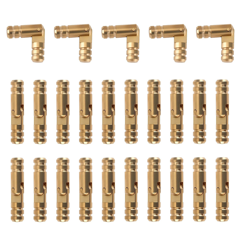 Furniture Hardware Antique - 25개 황동 실린더 접이식 경첩 270도