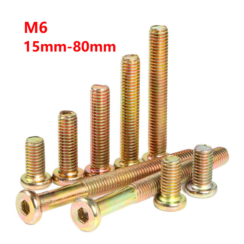 Furniture Hardware Barrel Nut - M6 아연 도금 육각 드라이브 알렌