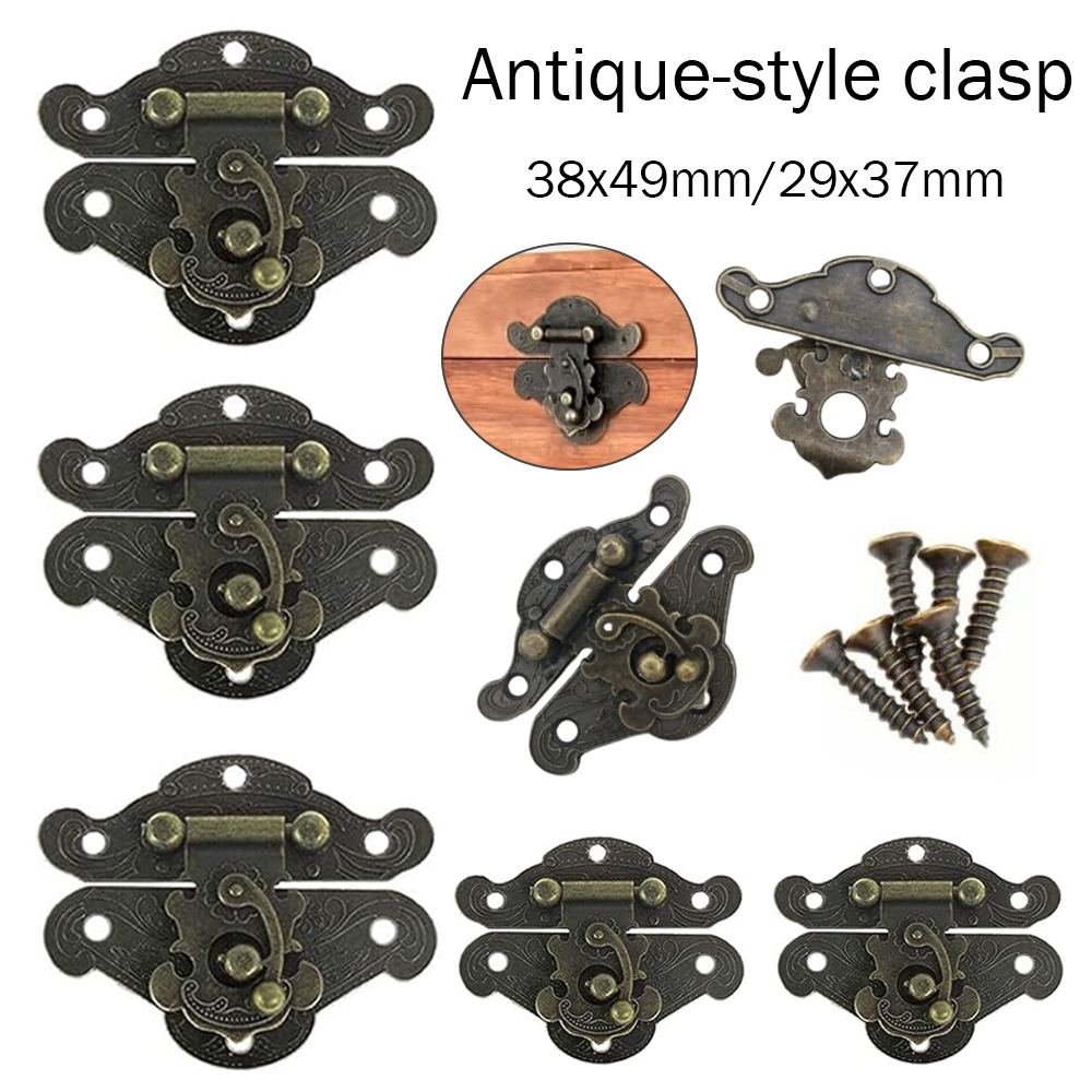 Furniture Hardware Decorative - 5-20개 빈티지 금속 걸쇠 잠금장치(나사 포함),