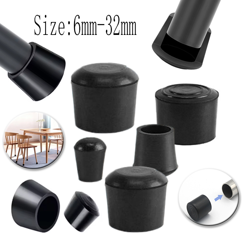 Furniture Hardware Feet - 원형 고무 의자 다리 패드 6/7.5/9/10/12-32mm