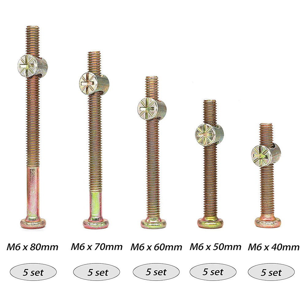Furniture Hardware Barrel Nut - M6 육각 소켓 캡 나사, 크로스