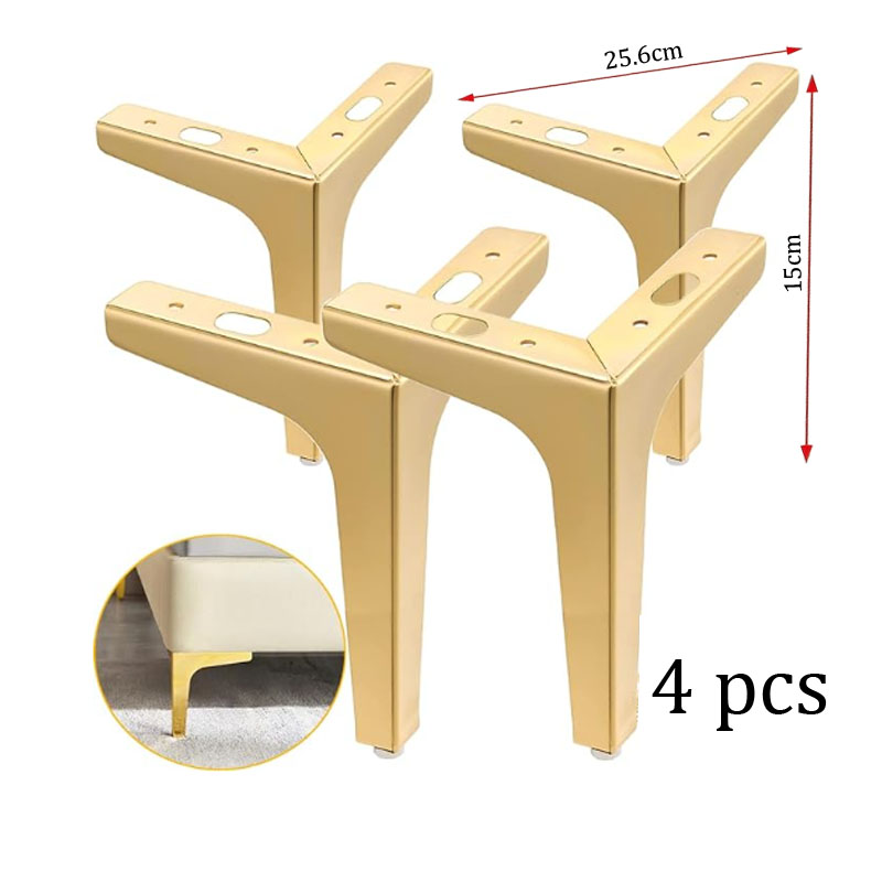 Furniture Hardware Replacement - 4개의 현대적인 삼각형 금속 소파 다리