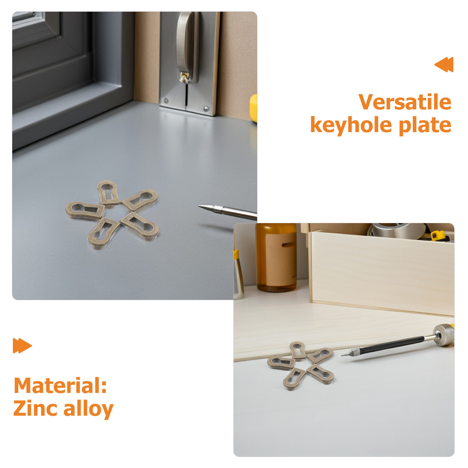 12Pcs 타원형 아연 합금 키홀 에스커션 플레이트 캐 - Furniture Hardware Manufacturer 리뷰 및 가격