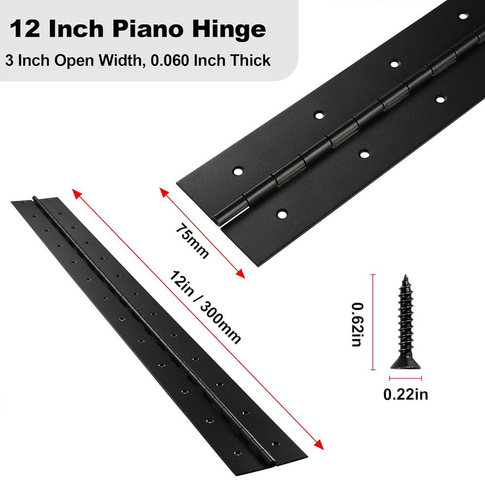 6인치-20인치 블랙 피아노 힌지, 헤비 듀티 스테인리 - Furniture Hardware Replacement Parts 리뷰 및 가격