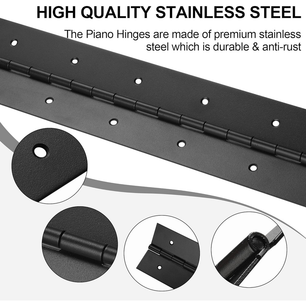 6인치-20인치 블랙 피아노 힌지, 헤비 듀티 스테인리 - Furniture Hardware Replacement Parts 리뷰 및 가격