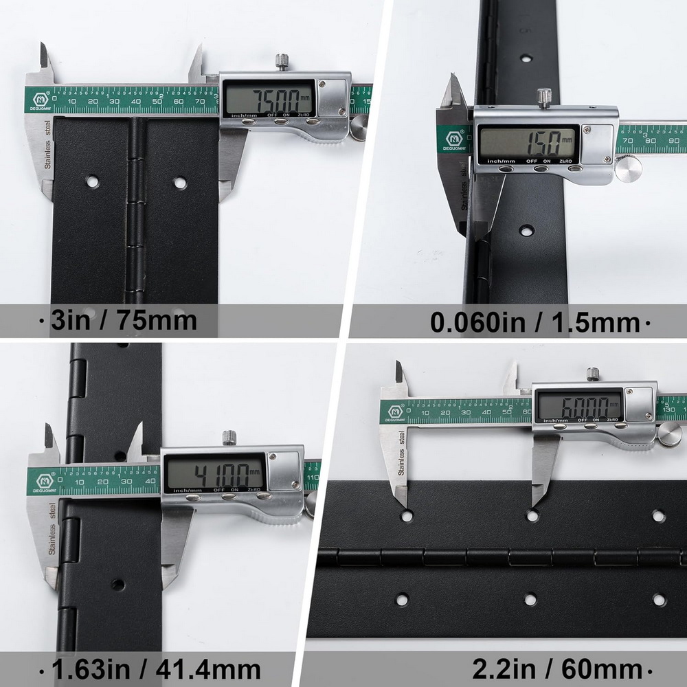 6인치-20인치 블랙 피아노 힌지, 헤비 듀티 스테인리 - Furniture Hardware Replacement Parts 리뷰 및 가격
