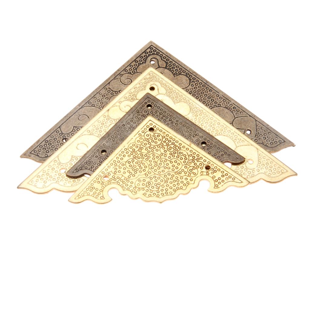 2Pcs 골동품 청동/황동 구리 보석 상자 코너 브래킷 - Furniture Hardware Decorative 리뷰 및 가격