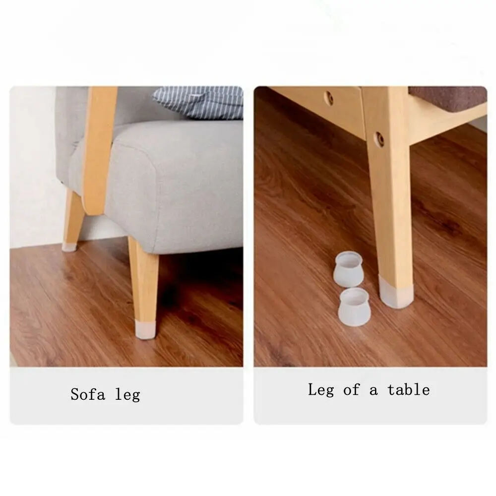 20Pcs 의자 바닥 보호기 회색 실리콘 의자 다리 캡 - Furniture Hardware Feet 리뷰 및 가격