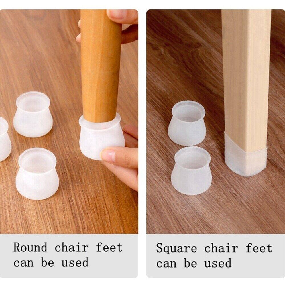 20Pcs 의자 바닥 보호기 회색 실리콘 의자 다리 캡 - Furniture Hardware Feet 리뷰 및 가격