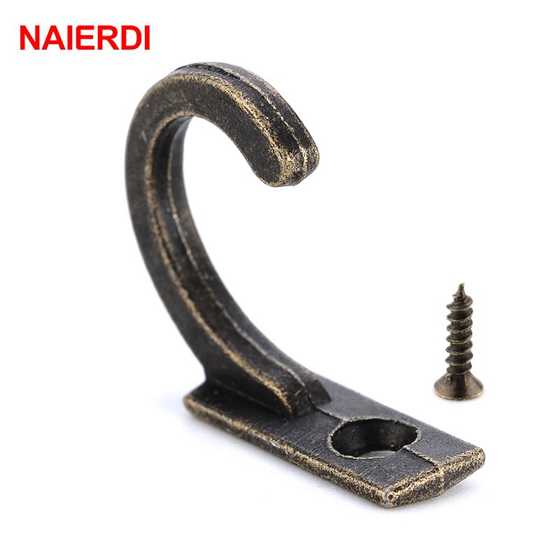 NAIERDI-작은 골동품 벽걸이 후크 10 개, 곡선 - Furniture Hardware Antique 리뷰 및 가격