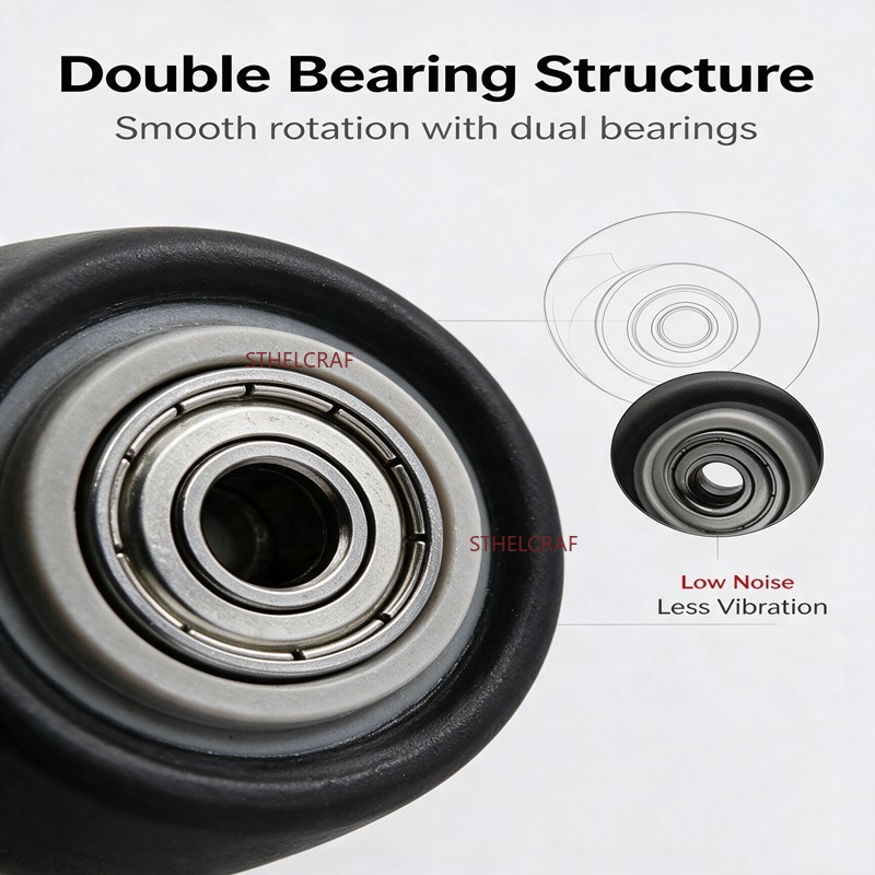 4Pcs 이중 베어링 부드러운 고무 교체 풀리 1.5/ - Furniture Hardware Replacement 리뷰 및 가격