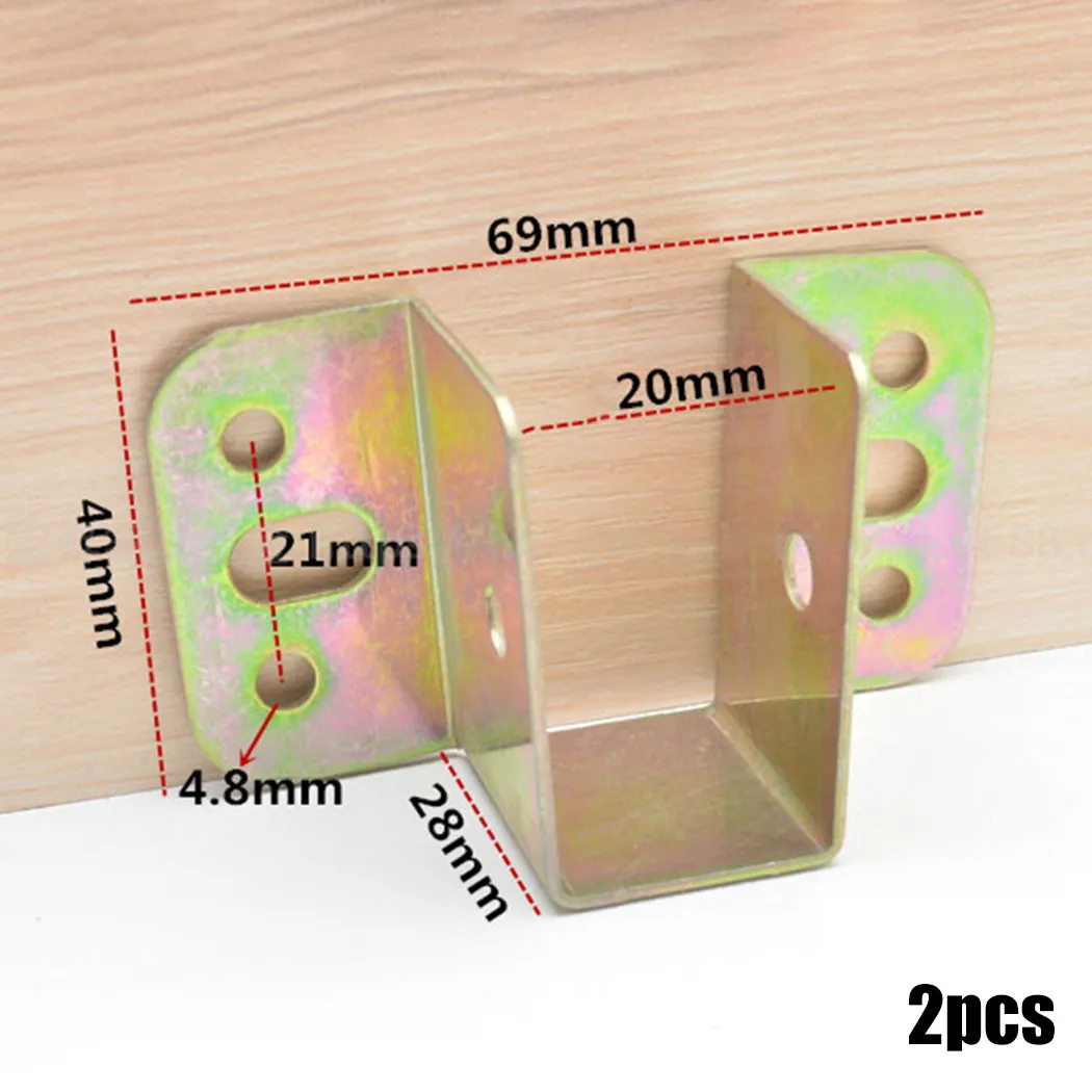 2pcs U 모양의 금속 침대 브래킷 침대 프레임 고정 - Furniture Hardware Replacement Parts 리뷰 및 가격