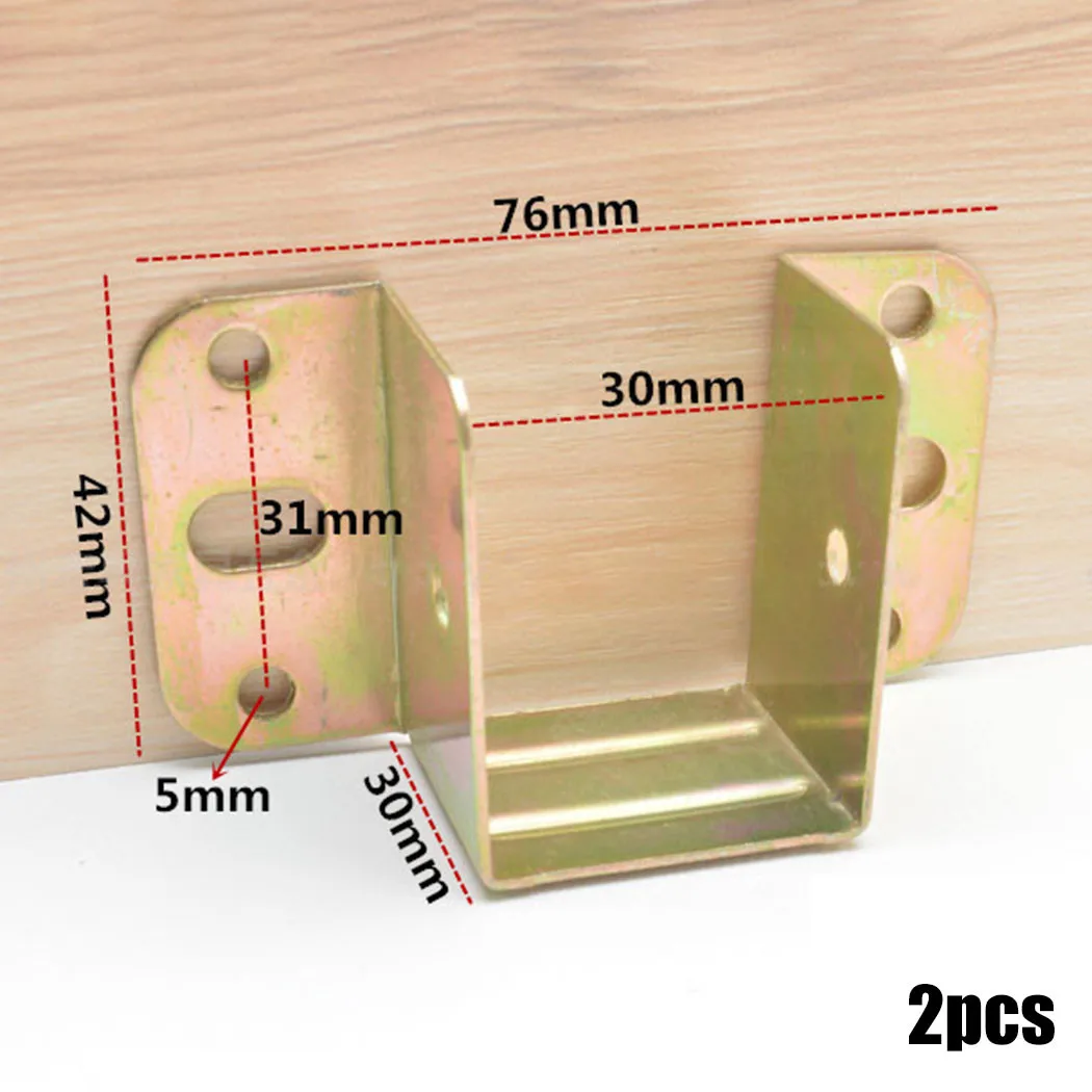2pcs U 모양의 금속 침대 브래킷 침대 프레임 고정 - Furniture Hardware Replacement Parts 리뷰 및 가격