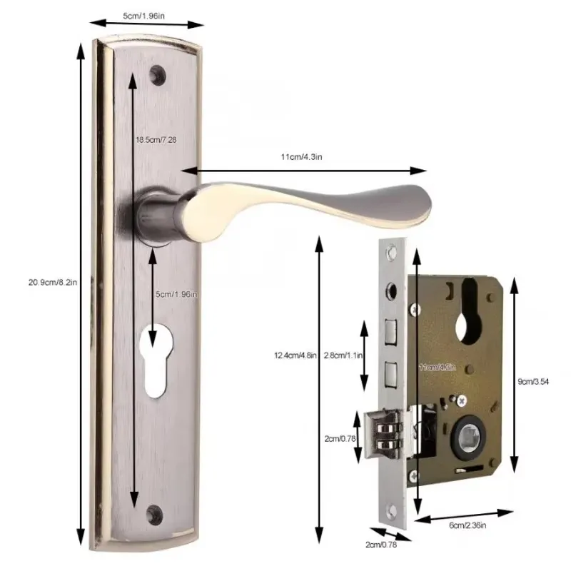 골드 문짝 핸들 잠금, 사일런트 하우스 인테리어 문짝  - Furniture Hardware Decorative 리뷰 및 가격