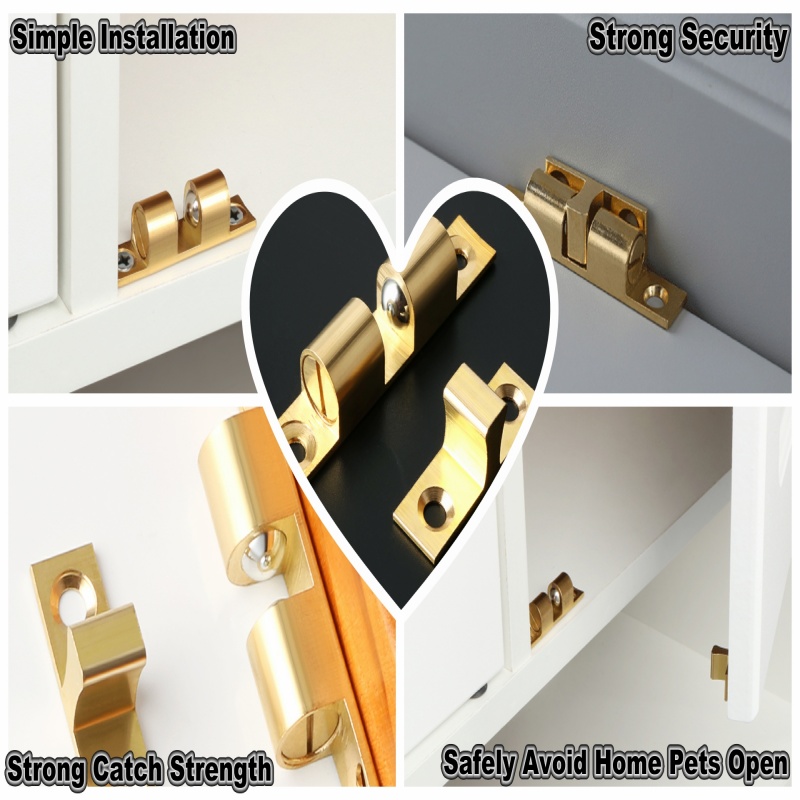 3/6pcs 캐비닛 옷장 도어 볼 캐치, 황동 더블 롤 - Furniture Hardware Manufacturer 리뷰 및 가격