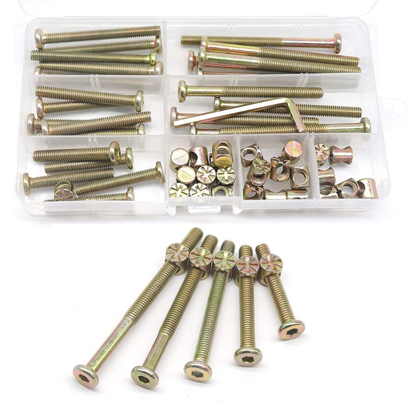 50개 M6x40/50/60/70/80mm 유아용 침대 - Furniture Hardware Barrel Nut 리뷰 및 가격
