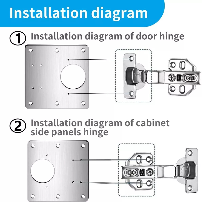 2/10Pcs 세트 힌지 수리 플레이트 주방 캐비닛 도 - Furniture Hardware Repair 리뷰 및 가격