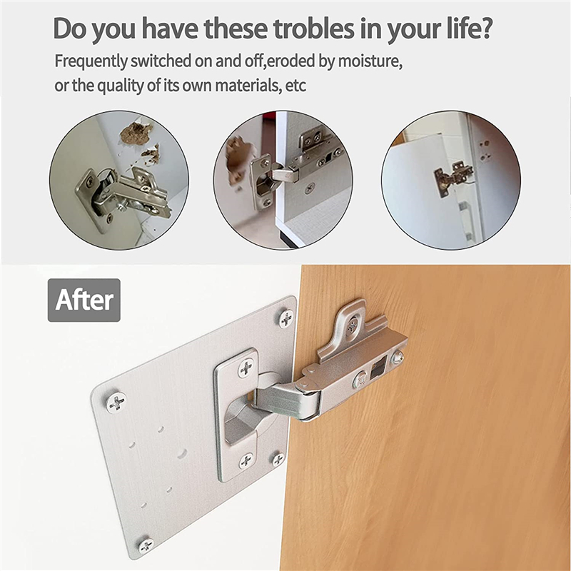 KAK 8pcs 힌지 수리 플레이트 닦았 스테인레스 스 - Furniture Hardware Repair 리뷰 및 가격