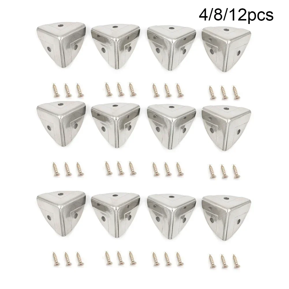 4/8/12pc 금속 상자 코너 보호대 나무 상자 코너 - Furniture Hardware Decorative 리뷰 및 가격