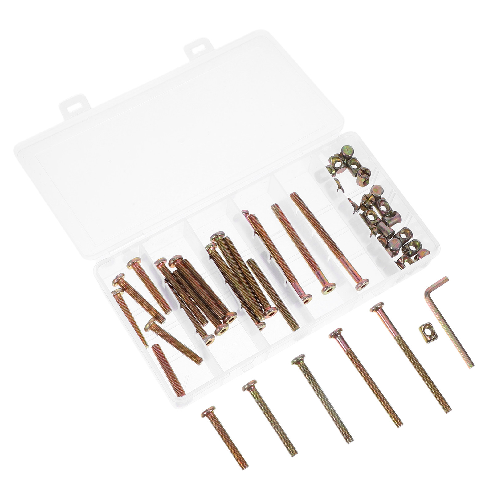 49Pcs 육각 드라이브 나사 배럴 너트 키트 금속 가 - Furniture Hardware Barrel Nut 리뷰 및 가격