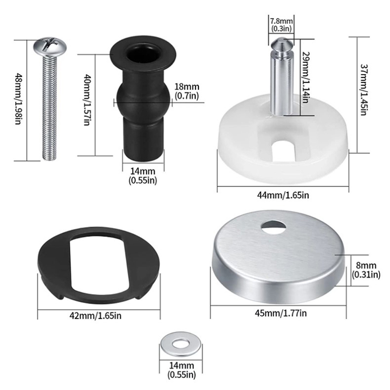 2개 변기 시트 힌지 상단 고정 힌지 팩 마운팅 교체용 - Furniture Hardware Replacement Parts 리뷰 및 가격