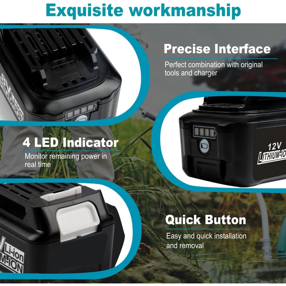 10.8V 12V 6A 충전식 교체 리튬 이온 배터리  - Makita Drill Hp1640 리뷰 및 가격
