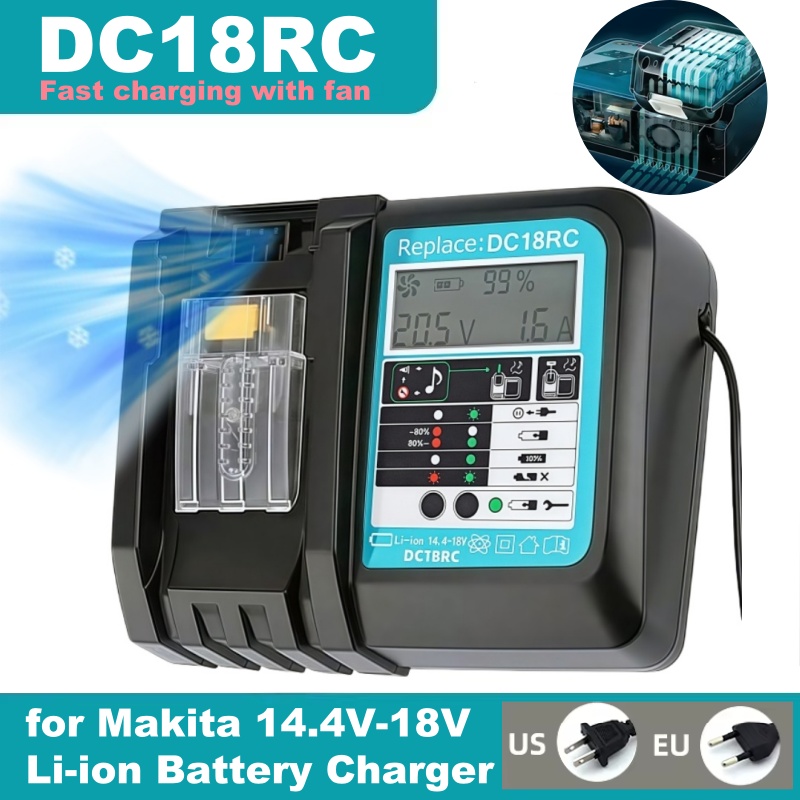 DC18RC 팬 포함 고속 충전 리튬 이온 배터리 3A - Makita Drill Hp1640 리뷰 및 가격