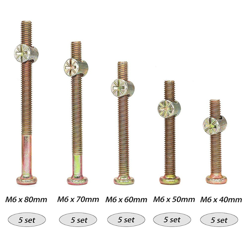 50개 아연 도금 가구 나사 볼트 세트 M6 배럴 너트 - Furniture Hardware Barrel Nut 리뷰 및 가격