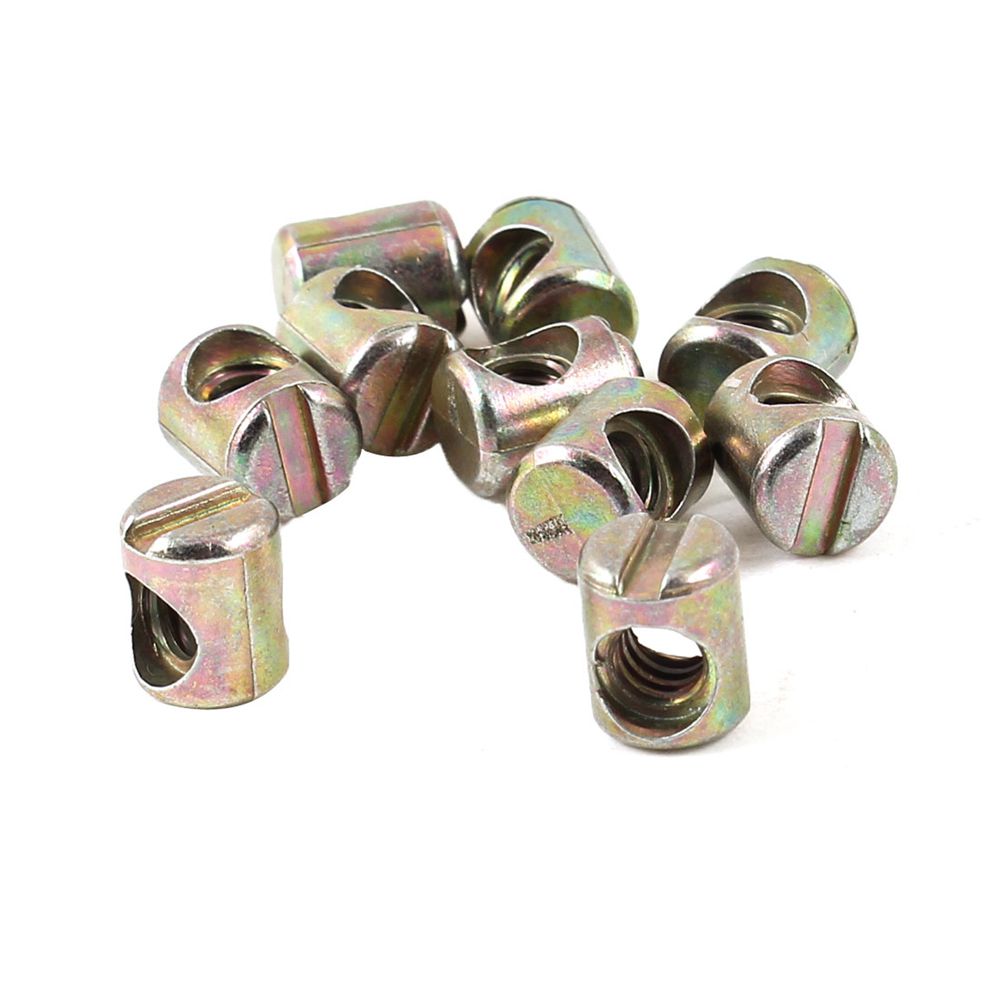 100pcs 컬러 아연 도금 슬롯형 크로스 배럴 다웰  - Furniture Hardware Barrel Nut 리뷰 및 가격