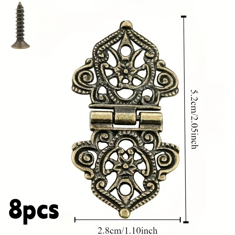 8개 빈티지 합금 속이 빈 꽃 모양 힌지 가구 하드웨어 - Furniture Hardware Replacement Parts 리뷰 및 가격
