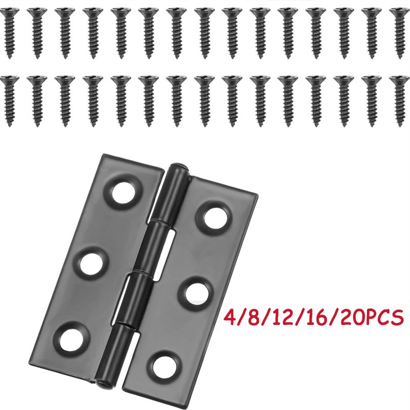 WV 블랙 도어 힌지 스테인리스 스틸 버트 힌지 나사  - Furniture Hardware Replacement Parts 리뷰 및 가격