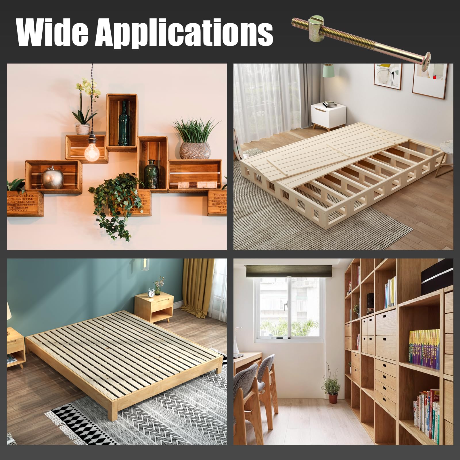 8 세트 M6 가구용 아기 침대 나사 배럴 너트 키트, - Furniture Hardware Barrel Nut 리뷰 및 가격