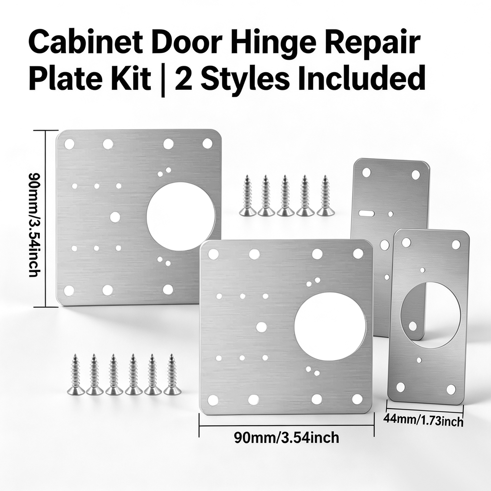 1-5세트 캐비닛 힌지 수리 플레이트 키트, 스테인레스 - Furniture Hardware Repair 리뷰 및 가격