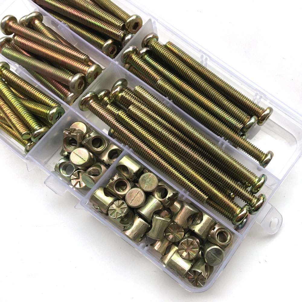 M6 배럴 도웰 너트 아연 도금 육각 단추 소켓, 플랫 - Furniture Hardware Barrel Nut 리뷰 및 가격