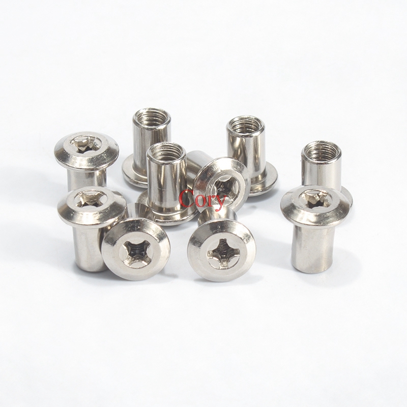 10pcs 6mm 배럴 너트 플랫 헤드 크로스 소켓 슬 - Furniture Hardware Barrel Nut 리뷰 및 가격